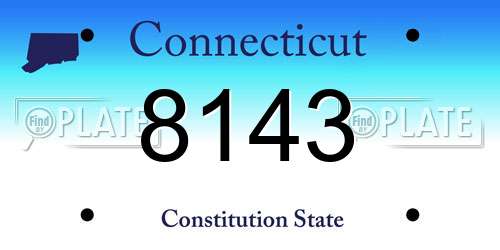 8143 Connecticut License Plate