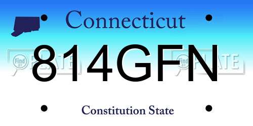 814GFN Connecticut License Plate