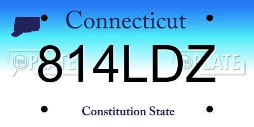 814LDZ Connecticut License Plate