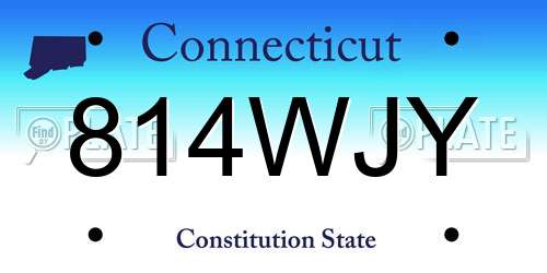 814WJY Connecticut License Plate