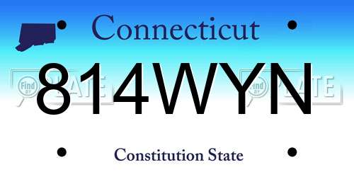 814WYN Connecticut License Plate