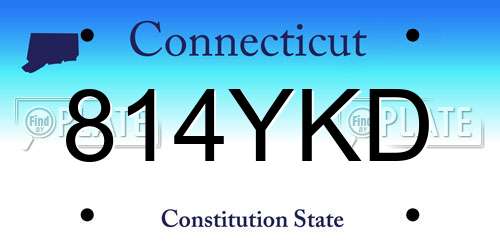 814YKD Connecticut License Plate
