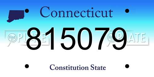 815079 Connecticut License Plate