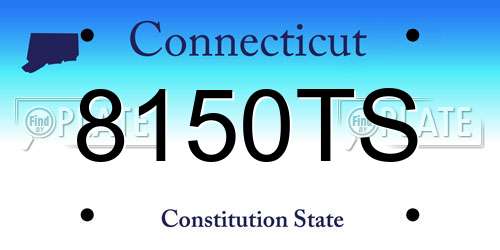 8150TS Connecticut License Plate