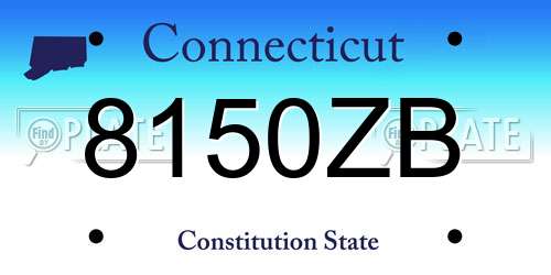 8150ZB Connecticut License Plate