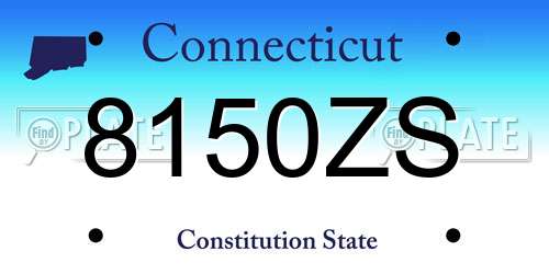 8150ZS Connecticut License Plate