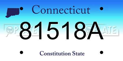 81518A Connecticut License Plate