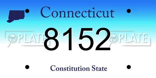 8152 Connecticut License Plate