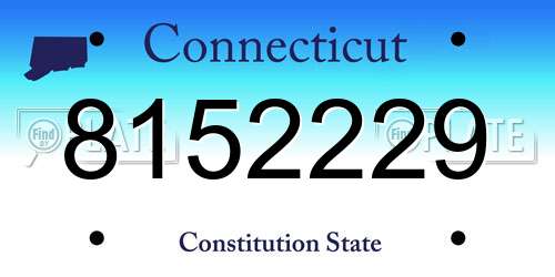 8152229 Connecticut License Plate