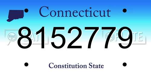 8152779 Connecticut License Plate