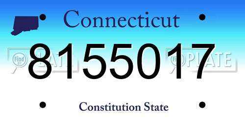 8155017 Connecticut License Plate