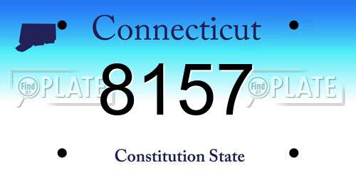 8157 Connecticut License Plate