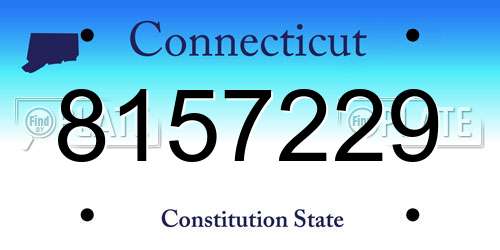 8157229 Connecticut License Plate