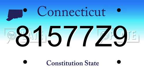 81577Z9 Connecticut License Plate