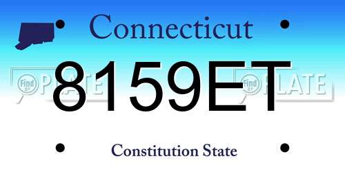 8159ET Connecticut License Plate