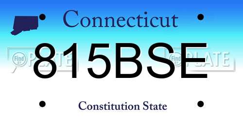 815BSE Connecticut License Plate