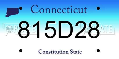 815D28 Connecticut License Plate