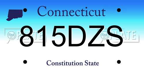 815DZS Connecticut License Plate
