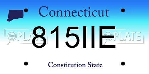 815IIE Connecticut License Plate