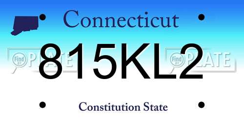 815KL2 Connecticut License Plate