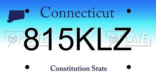 815KLZ Connecticut License Plate