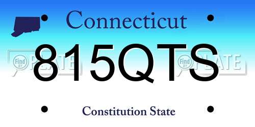 815QTS Connecticut License Plate