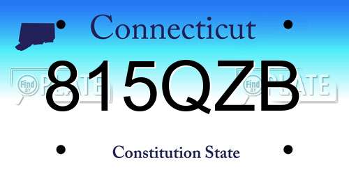 815QZB Connecticut License Plate