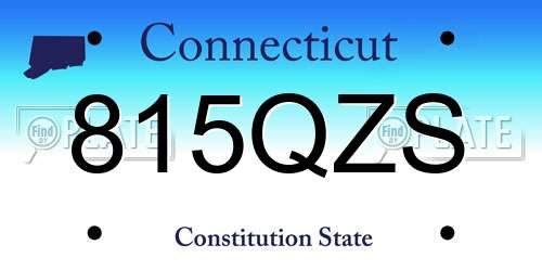 815QZS Connecticut License Plate