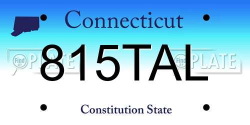 815TAL Connecticut License Plate