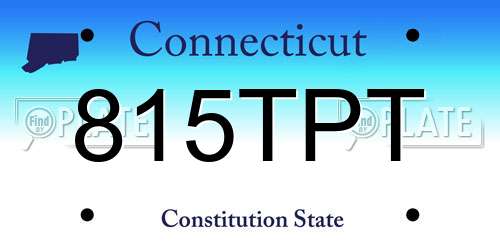 815TPT Connecticut License Plate