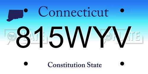 815WYV Connecticut License Plate