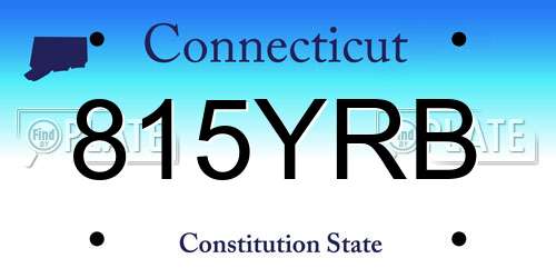 815YRB Connecticut License Plate