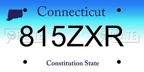 815ZXR Connecticut License Plate