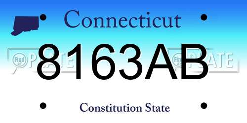 8163AB Connecticut License Plate
