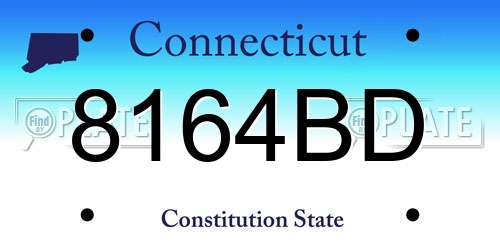 8164BD Connecticut License Plate