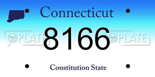 8166 Connecticut License Plate