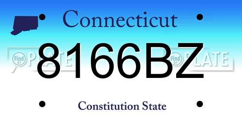 8166BZ Connecticut License Plate