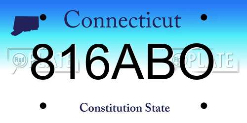 816ABO Connecticut License Plate