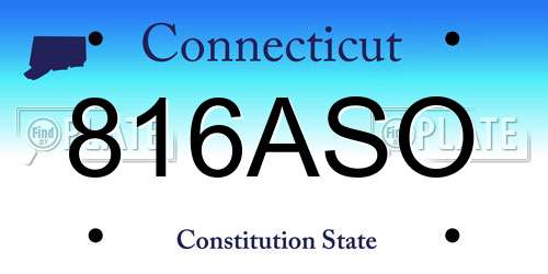 816ASO Connecticut License Plate