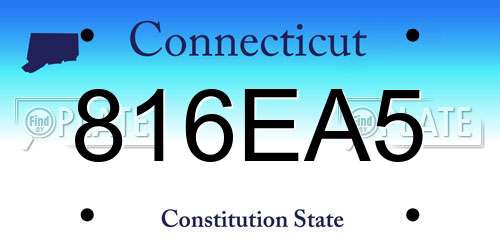 816EA5 Connecticut License Plate