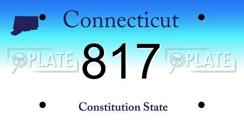 817 Connecticut License Plate