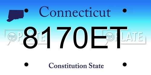 8170ET Connecticut License Plate