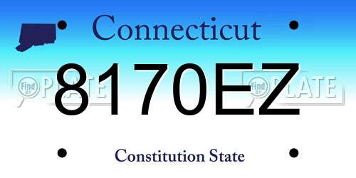 8170EZ Connecticut License Plate