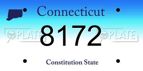 8172 Connecticut License Plate