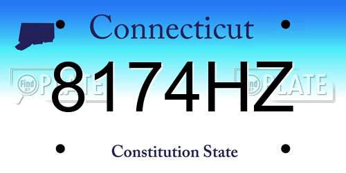 8174HZ Connecticut License Plate