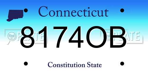 8174OB Connecticut License Plate