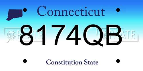 8174QB Connecticut License Plate