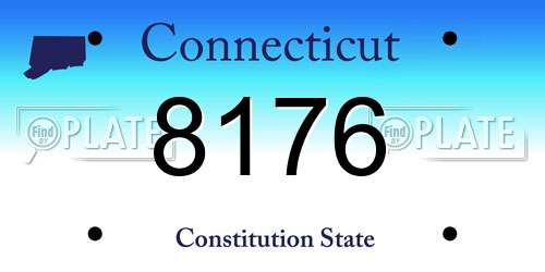 8176 Connecticut License Plate