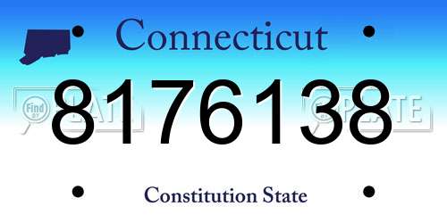 8176138 Connecticut License Plate