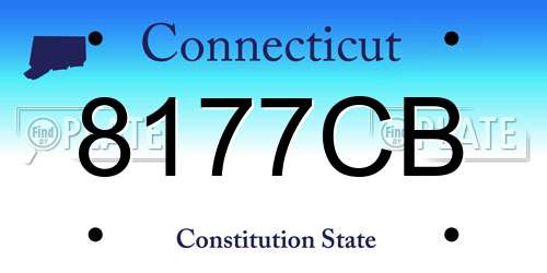 8177CB Connecticut License Plate